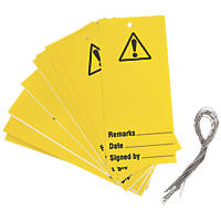 'Warning' Safety Maintenance Tags 10 Pack