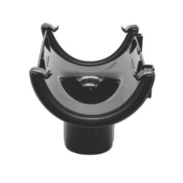 FloPlast  uPVC Round Running Outlet Black 112mm x 68mm
