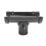 FloPlast  uPVC Round Running Outlet Black 112mm x 68mm