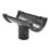 FloPlast  uPVC Round Running Outlet Black 112mm x 68mm