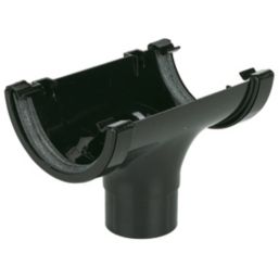 FloPlast  uPVC Round Running Outlet Black 112mm x 68mm