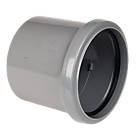 FloPlast  Push-Fit/Solvent Weld Single Socket Pipe Coupler Grey 110mm