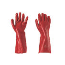 Keep Safe  PVC 16" Gauntlets Red Large