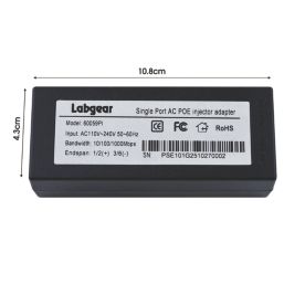 Labgear Gigabit 2 Port PoE Injector 18W Black