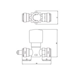Flomasta  Plastic Push-Fit Stop Cock 15mm
