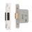 Smith & Locke Fire Rated  5 Lever Nickel Deadlock 76mm Case - 57mm Backset