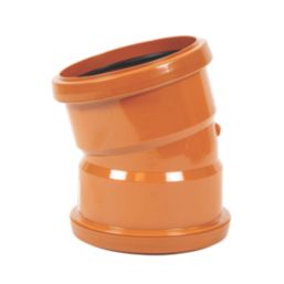 FloPlast Push-Fit 15° Double Socket Bend 110mm