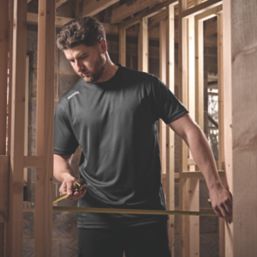 Scruffs Tech Short Sleeve T-Shirt Black 3X Large 53-56" Chest