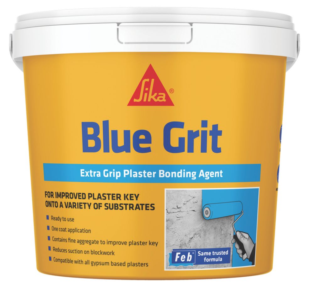 Feb Febond Blue Grit Primer Blue 10Ltr Screwfix