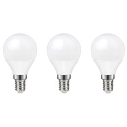 LAP  E14 Mini Globe LED Light Bulb  470lm 4.2W 3 Pack
