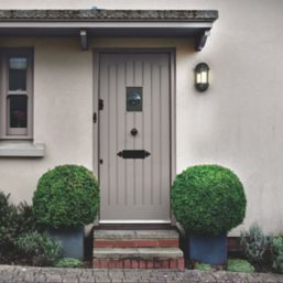 4lite  Outdoor LED IP65 Wall Lantern With PIR Sensor Black 8W 400lm