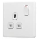 Arlec  13A 1-Gang SP Switched Socket White  with Colour-Matched Inserts