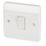 MK Logic Plus 10AX 1-Gang 1-Way Light Switch  White