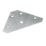 Essentials Corner Plates Zinc-Plated 83mm x 0.9mm x 83mm 10 Pack