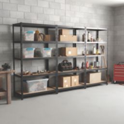 Essentials  5-Tier Metal Shelving Unit 1200mm x 400mm x 1800mm