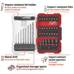 Einhell  Multi-Material HSS Drill & Screwdriver Bit Set 39 Pieces