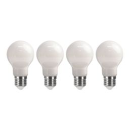 LAP  E27 A60 LED Light Bulb Milky 806lm 4.9W 4 Pack