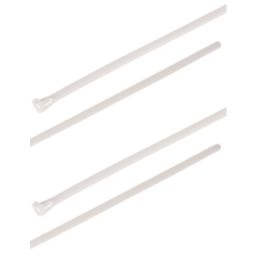 Essentials Non Fire Rated Easy Release Cable Ties Natural 40cm x 0.75cm 100 Pack