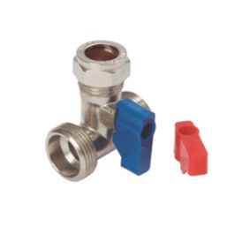 Flomasta Compression Tee Valve 15mm x 3/4" x 3/4"
