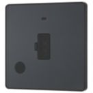 British General Evolve 13A Unswitched Fused Spur with LED Grey with Black Inserts