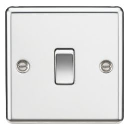 Knightsbridge  10AX 1-Gang 2-Way Light Switch  Polished Chrome