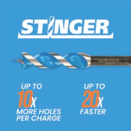 Spyder Stinger Hex Shank Double-Flute Auger Multi-Material Drill Bit Set 3 Pieces