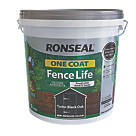 Ronseal  One Coat Fence Life Tudor Black Oak 9Ltr