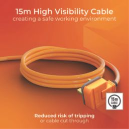 Masterplug 13A 1-Gang Unswitched  Extension Lead  15m