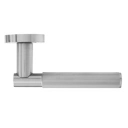 Eclipse Insignia Premium Fire Rated Linear Design Lever On Rose Door Handle Pair Satin Nickel 1 Pair