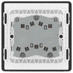 British General Evolve 20 A  16AX 3-Gang 2-Way Light Switch  Blue with Black Inserts