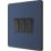 British General Evolve 20 A  16AX 3-Gang 2-Way Light Switch  Blue with Black Inserts