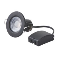 Saxby CosmosEco V3 Fixed  Fire Rated LED Recessed Downlights Black 6W 500lm 6 Pack