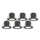 Saxby CosmosEco V3 Fixed  Fire Rated LED Recessed Downlights Black 6W 500lm 6 Pack
