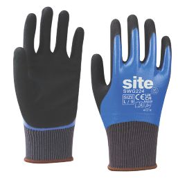 Site  Grip Gloves Blue / Black Large
