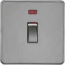 Knightsbridge  45A 1-Gang DP Control Switch Black Nickel with LED