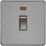 Knightsbridge  45A 1-Gang DP Control Switch Black Nickel with LED