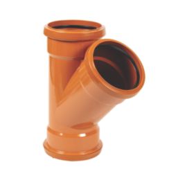 FloPlast Push-Fit 45° Triple Socket Equal Junction 110mm