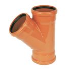 FloPlast Push-Fit 45° Triple Socket Equal Junction 110mm