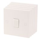 Essentials  10AX 1-Gang 1-Way Light Switches  White  5 Pack