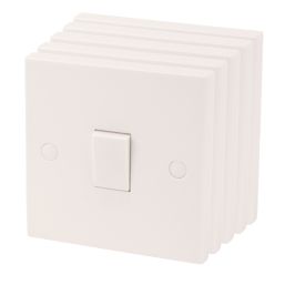 Essentials  10AX 1-Gang 1-Way Light Switches  White  5 Pack