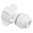 Flomasta  Plastic Push-Fit Straight Tap Connectors 10mm x 1/2" 2 Pack