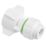 Flomasta  Plastic Push-Fit Straight Tap Connectors 10mm x 1/2" 2 Pack