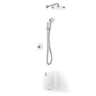 Mira Evoco Rear-Fed Concealed Chrome Thermostatic Built-In Mixer Shower with Diverter & Bath Fill