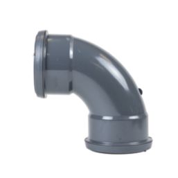 FloPlast  Push-Fit 92.5° Double Socket Offset Pipe Bend Anthracite Grey 110mm