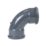 FloPlast  Push-Fit 92.5° Double Socket Offset Pipe Bend Anthracite Grey 110mm