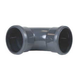 FloPlast  Push-Fit 92.5° Double Socket Offset Pipe Bend Anthracite Grey 110mm