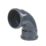FloPlast  Push-Fit 92.5° Double Socket Offset Pipe Bend Anthracite Grey 110mm