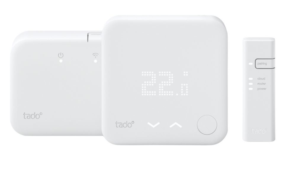 Tado V3+ Wireless Heating u0026 Hot Water Smart Thermostat Starter Kit White -  Screwfix