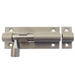 Smith & Locke Straight Barrel Door Bolt Satin Nickel 63mm