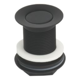 Flomasta Unslotted Captive Basin Waste Matt Black 65mm